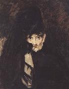 Edouard Manet Portrait de Berthe Morisot (mk40) oil painting on canvas